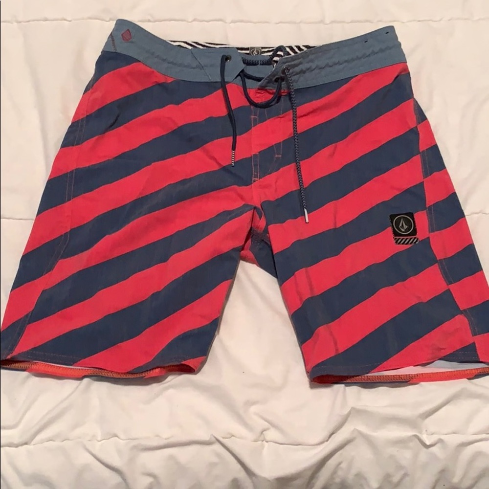 Volcom swimming trunks.